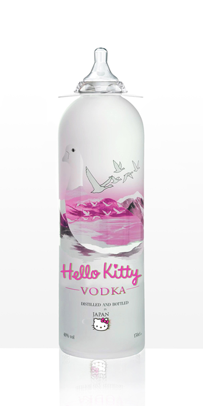 PopBottles — Grey Goose Hello Kitty, a vodka bottle transformed into a Hello Kitty baby bottle — Anna Utopia Giordano