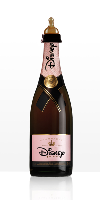 PopBottles — Moët & Chandon Disney Champagne, a champagne bottle transformed into a Disney-themed baby bottle — Anna Utopia Giordano
